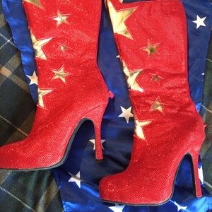 Wonder Woman Boots with small platform